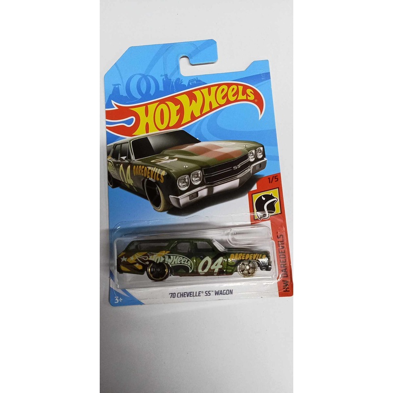 2018 Hot Wheels-  HW Daredevils 1/5- '70 CHEVELLE WAGON SS (FRR82)