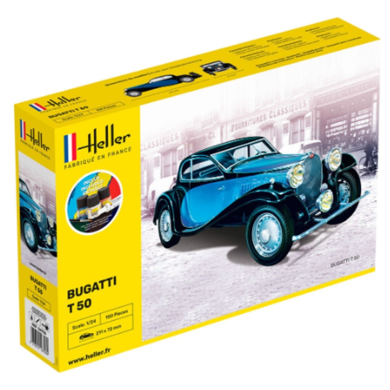 Heller 1/24 STARTER KIT BUGATTI T 50 (56706)