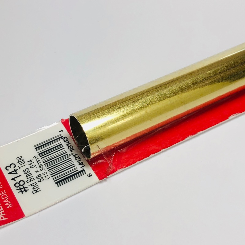 K&S 8143 Round Brass Tube 5/8" x 12"