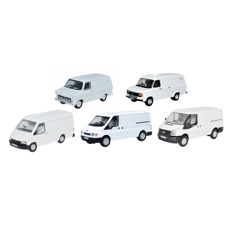 Oxford Diecast 5 Piece Ford Transit Set (1/2/3/4/5) 1:76