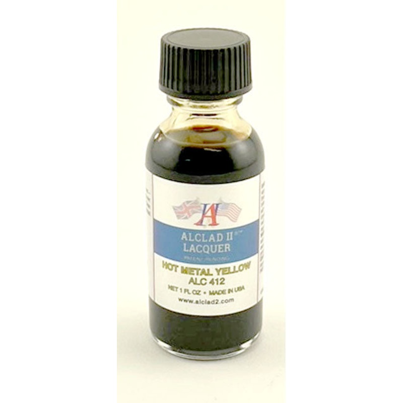 Alclad ALC412 Hot Metal Yellow Lacquer Paint 1oz