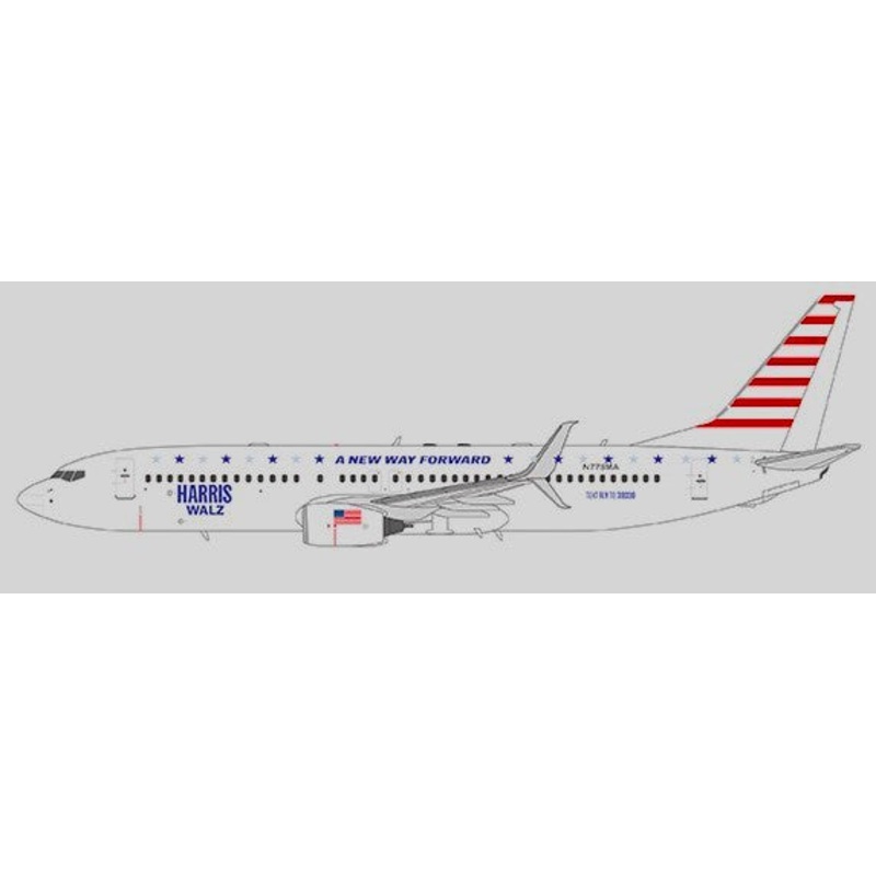 NG58246 | NG Models 1:400 | Boeing 737-800/w Kaiser Air N778MA Harris/Walz Campaign Plane | was due February 2025