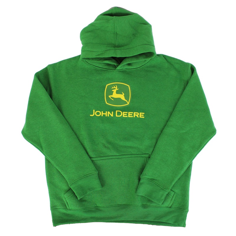 Youth John Deere Green Hooded Sweatshirt Large
