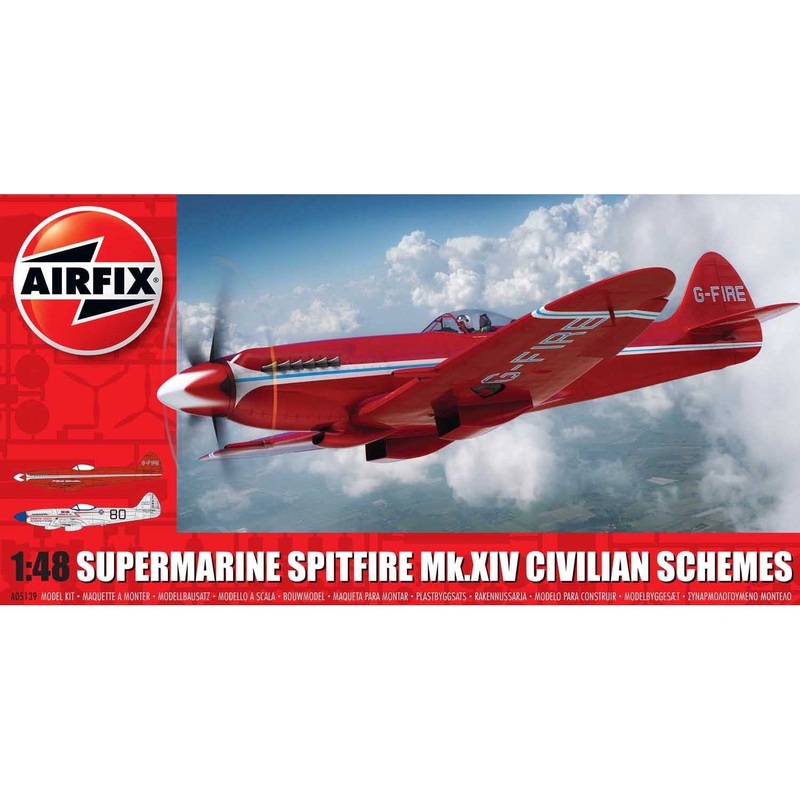 AIRFIX 1/48 Supermarine Spitfire MkXIV Civilian Schemes (a05139)
