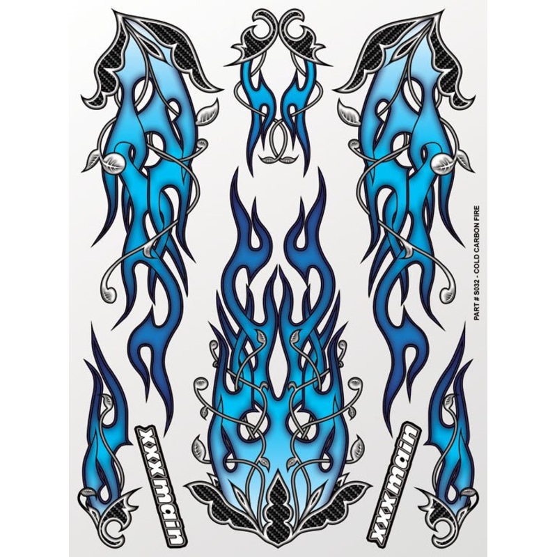 XXX Main Racing - Cold Carbon Fire Sticker Sheet