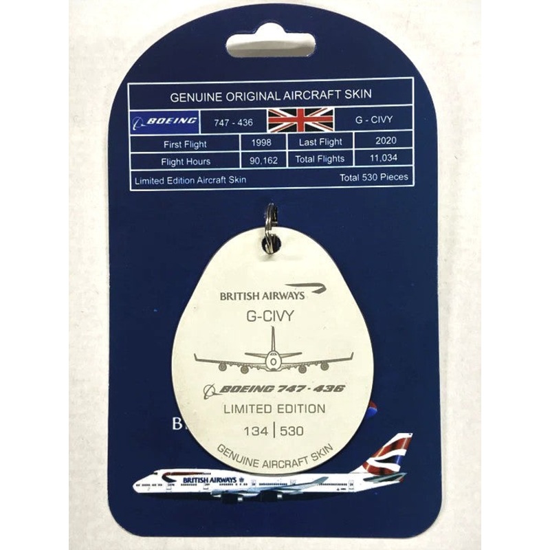 ARDTAGGCIVY | Gifts Aircraft Skins | Original Aircraft Skin - Boeing 747-436 British Airways G-CIVY 'The Last ever British Airways 747 to leave Heathrow, Original Aircraft Skin