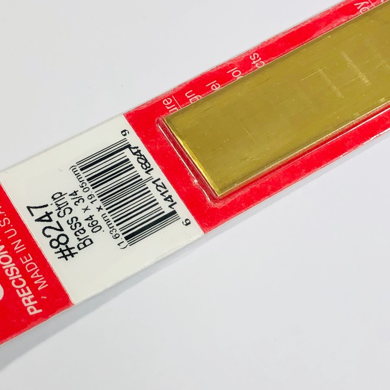 K&S 8247 Brass Strip 0.064" x 3/4" x 12"