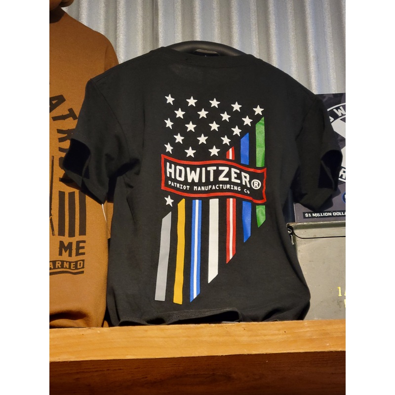 Kids LOGO FLAG T-Shirt  BLACK HOWITZER Small