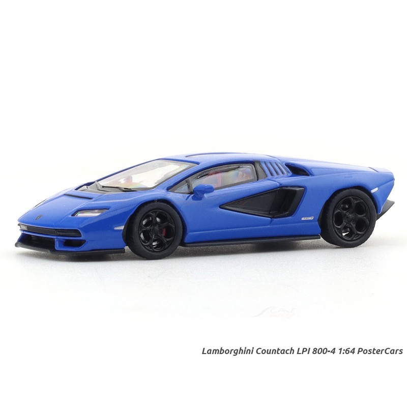 Lamborghini Countach LPI 800-4 blue 1:64 PosterCars licensed diecast scale model car miniature car