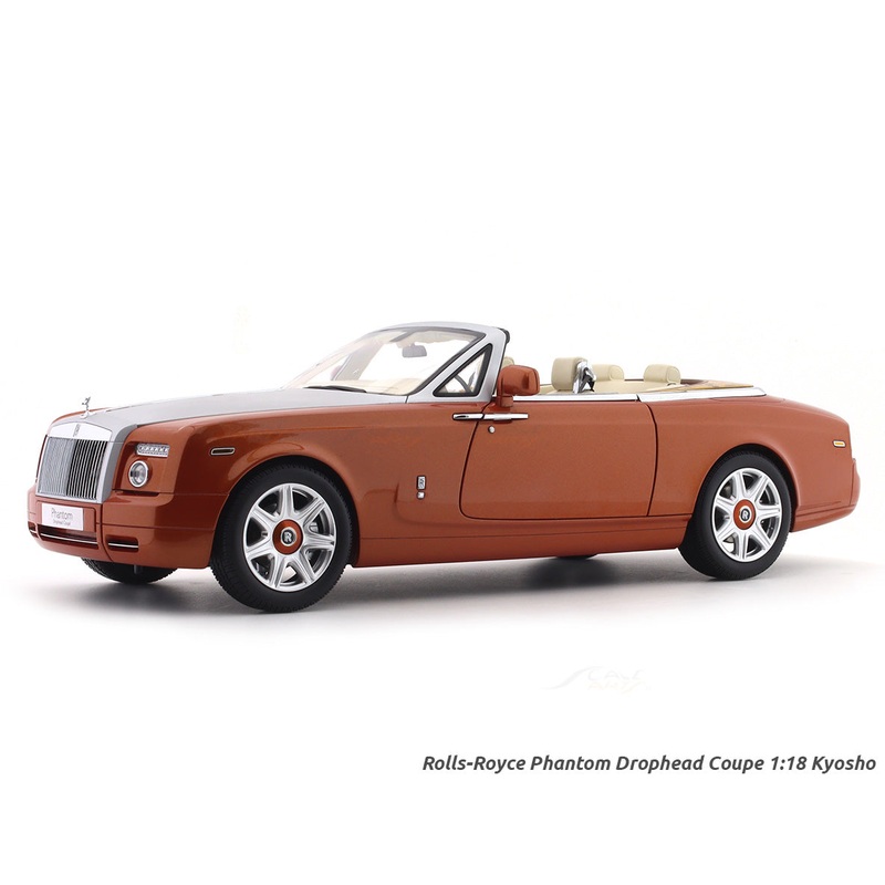 Rolls-Royce Phantom Drophead Coupe orange 1:18 Kyosho licensed premium diecast scale model car collectible