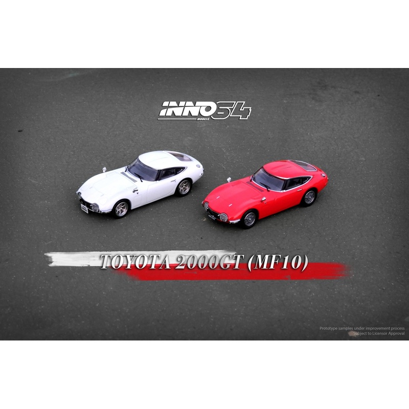 Toyota 2000GT (MF10) in Red OR White 1:64 by Inno64