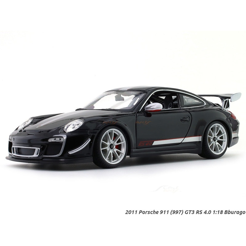 2011 Porsche 911 (997) GT3 RS 4.0 black 1:18 Bburago diecast scale model collectible