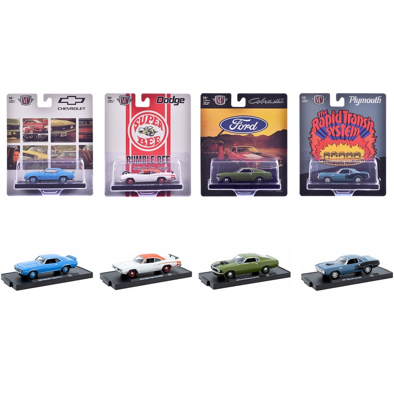 "Auto-Drivers" Set of 4 pieces in Blister Packs Release 125 Limited Edition to 7500 pieces Worldwide 1/64 Diecast Model Cars by M2 Machines