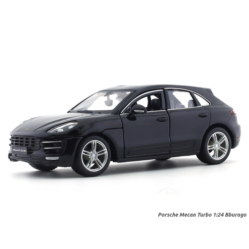Porsche Mecan Turbo black 1:24 Bburago licensed diecast Scale Model car