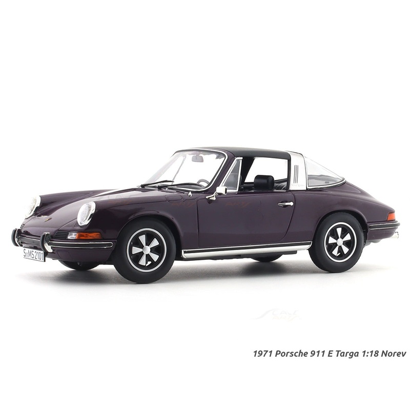 1971 Porsche 911 E Targa Lila 1:18 Norev diecast scale model car collectible