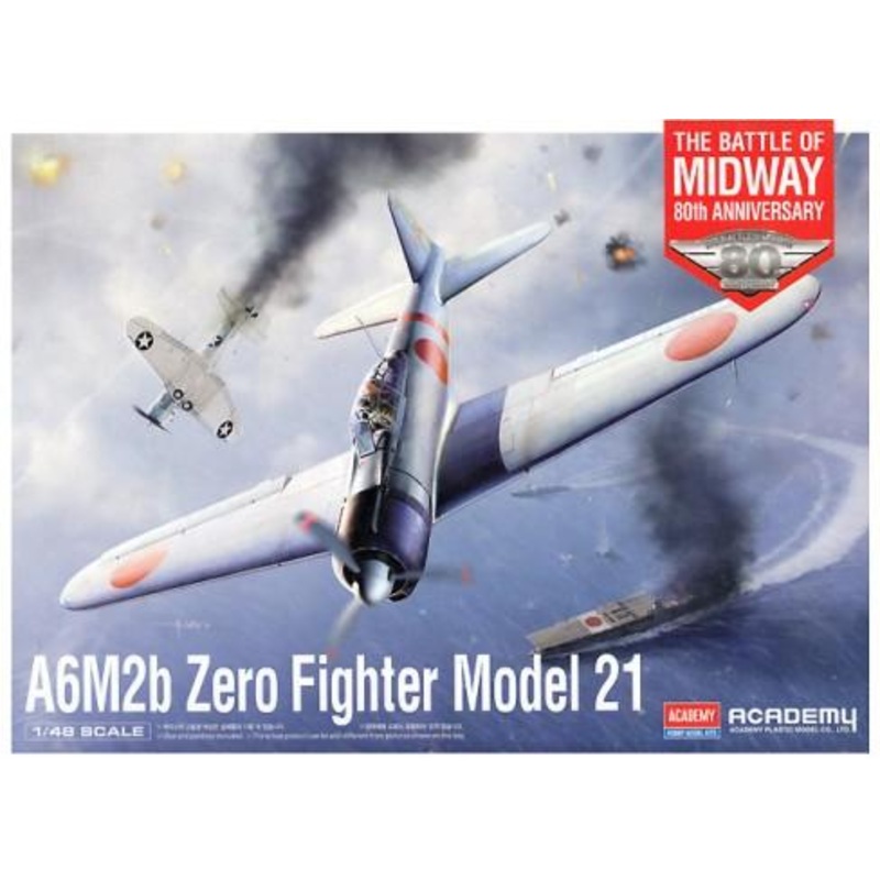 Academy 1/48 Japanese A6M2b Zero Model 21 Battle of Midway 80th Ann'y 12352'