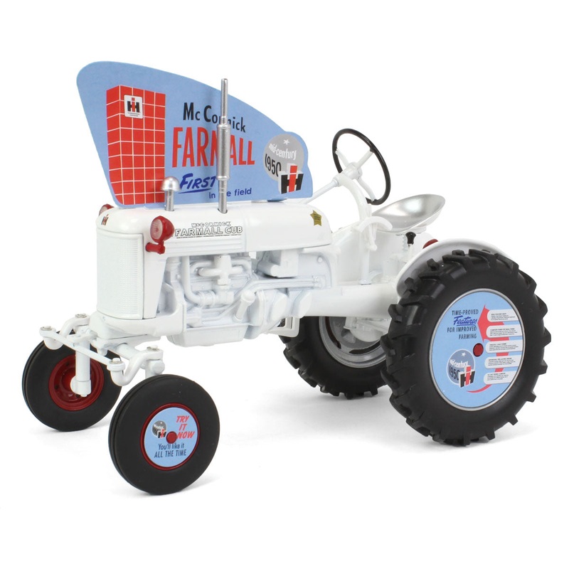 (B&D) 1/16 IH Farmall Cub White Demonstrator Tractor by SpecCast - Damaged Item