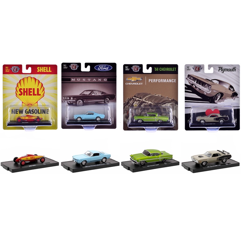 "Auto-Drivers" Set of 4 pieces in Blister Packs Release 117 Limited Edition to 7000 pieces Worldwide 1/64 Diecast Model Cars by M2 Machines