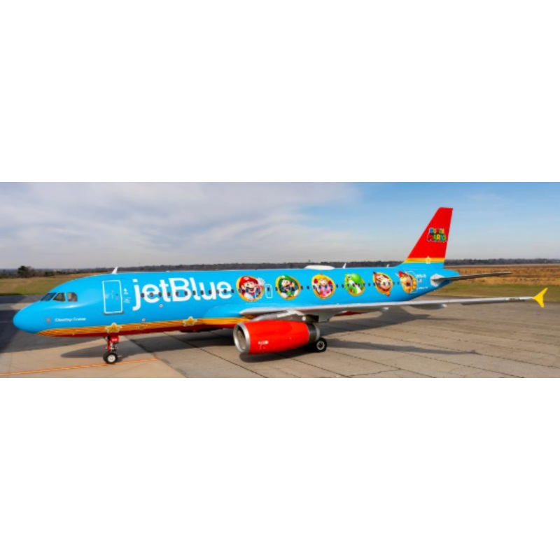 XX40689 | JC Wings 1:400 | Jetblue Airbus A320 Mario & Friends Reg: N561JB With Antenna | is due May 2025