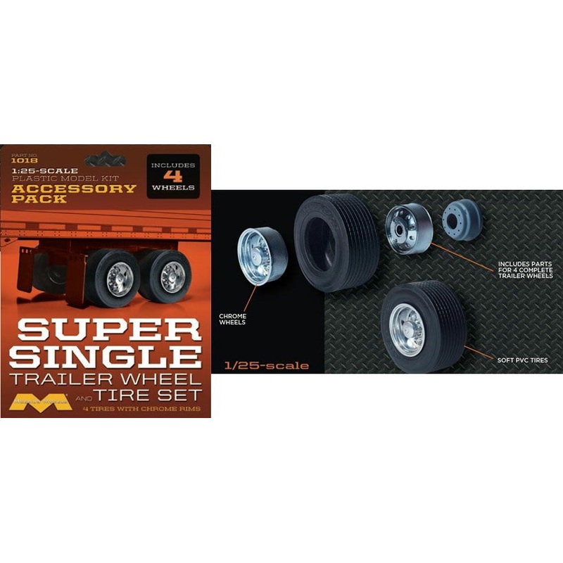 1/25 Tractor Wheel/Tire Set (4