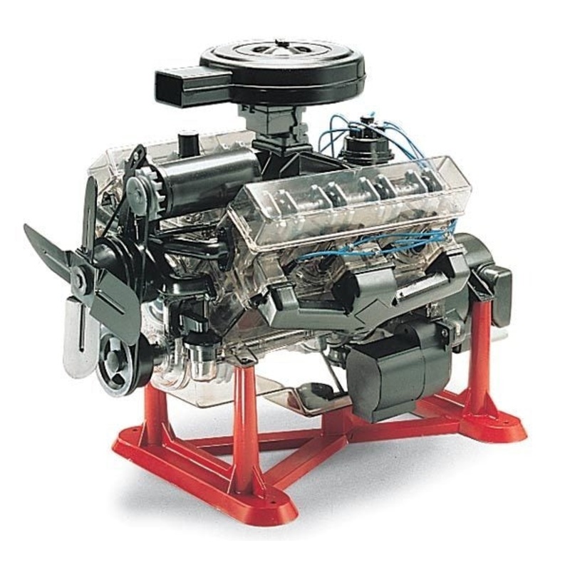 VISIBLE V-8 ENGINE