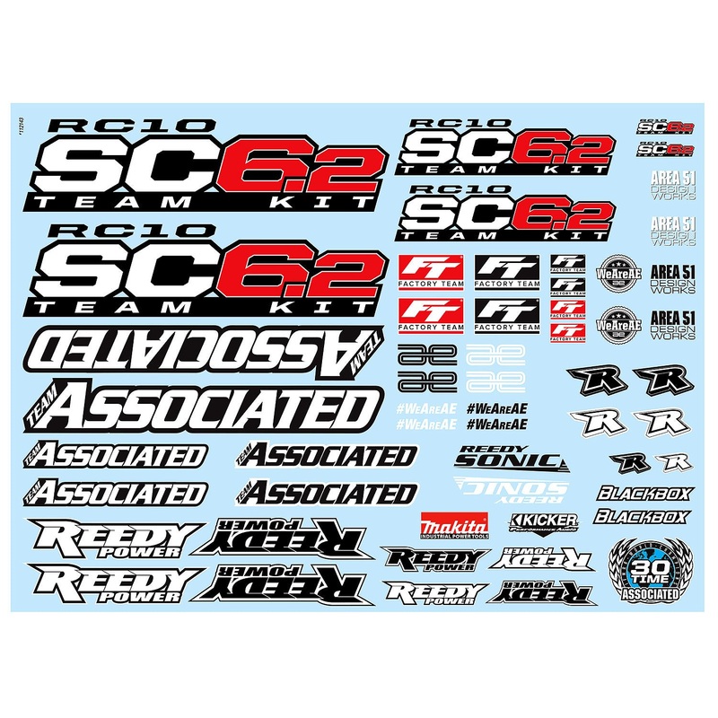 Team Associated - RC10SC6.2 Decal Sheet