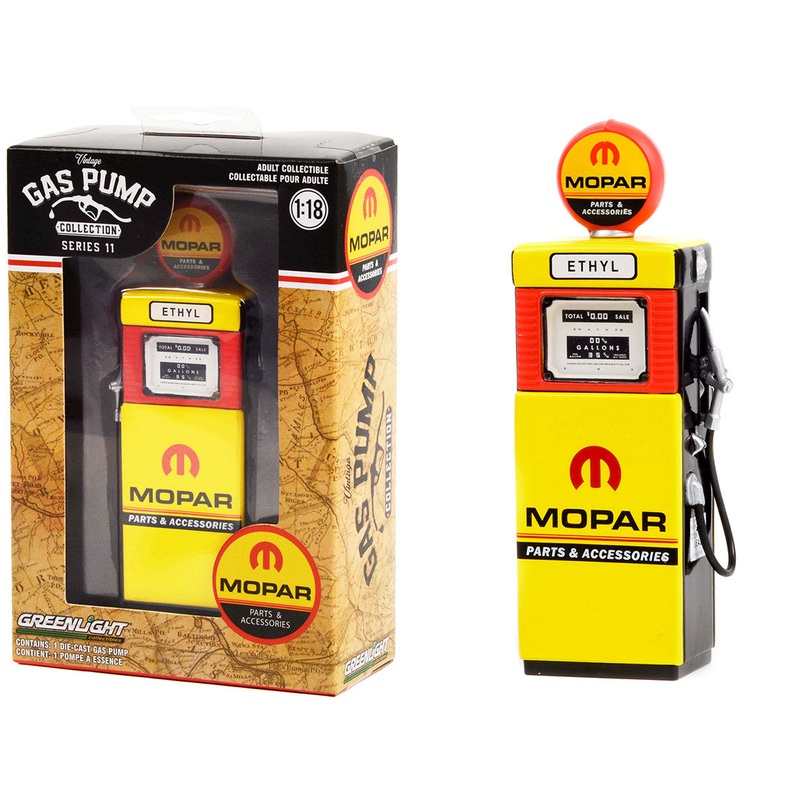 Wayne 1951 505 Gas Pump "MOPAR Parts & Accessories" Yellow "Vintage Gas Pumps" Series 11 1/18 Diecast Model by Greenlight