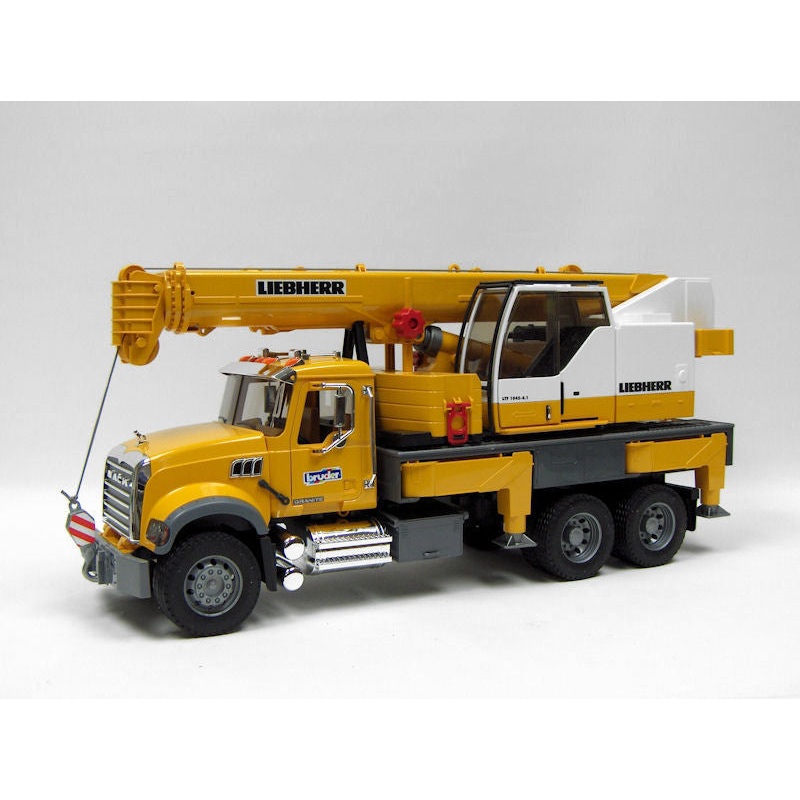 (B&D) Mack Granite Liebherr Crane Truck 26" long - Damaged Item