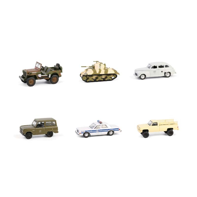 (Battalion 64 Series 5) SET OF 6 Diecast 1:64 Scale Models - Greenlight 61050