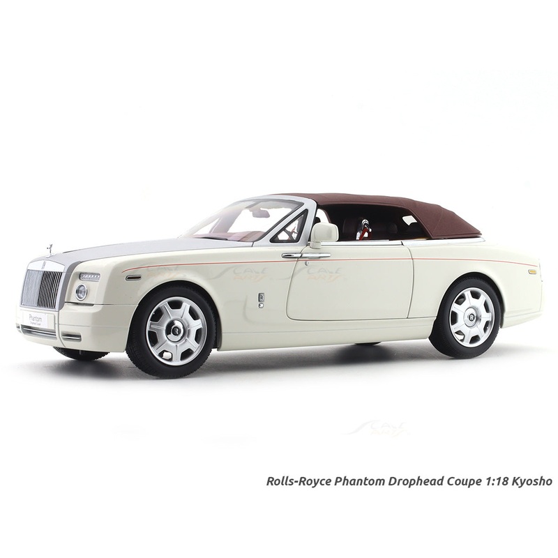 Rolls-Royce Phantom Drophead Coupe white 1:18 Kyosho licensed premium diecast scale model car collectible
