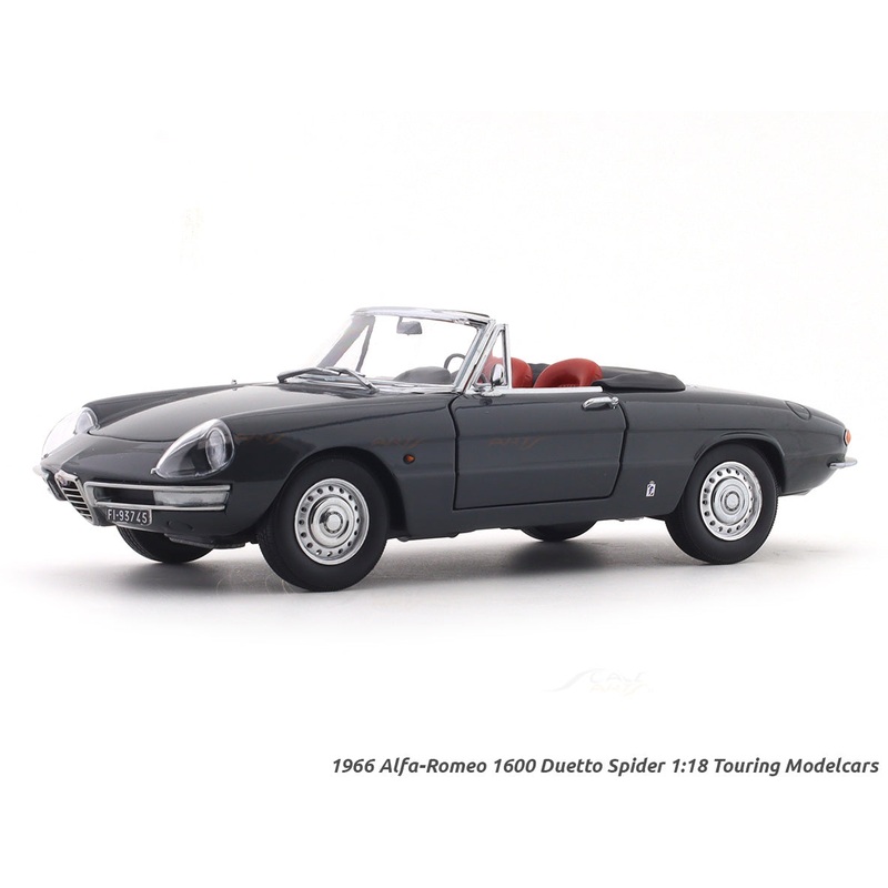 1966 Alfa-Romeo 1600 Duetto Spider grey 1:18 Touring Modelcars diecast scale model car collectible