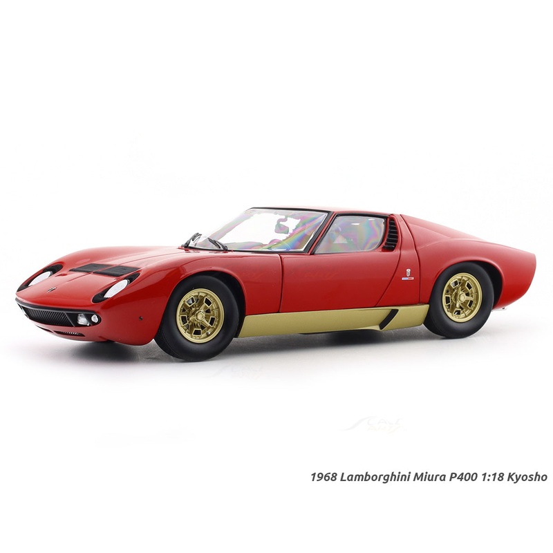 1968 Lamborghini Miura P400 red 1:18 Kyosho licensed premium diecast scale model car collectible