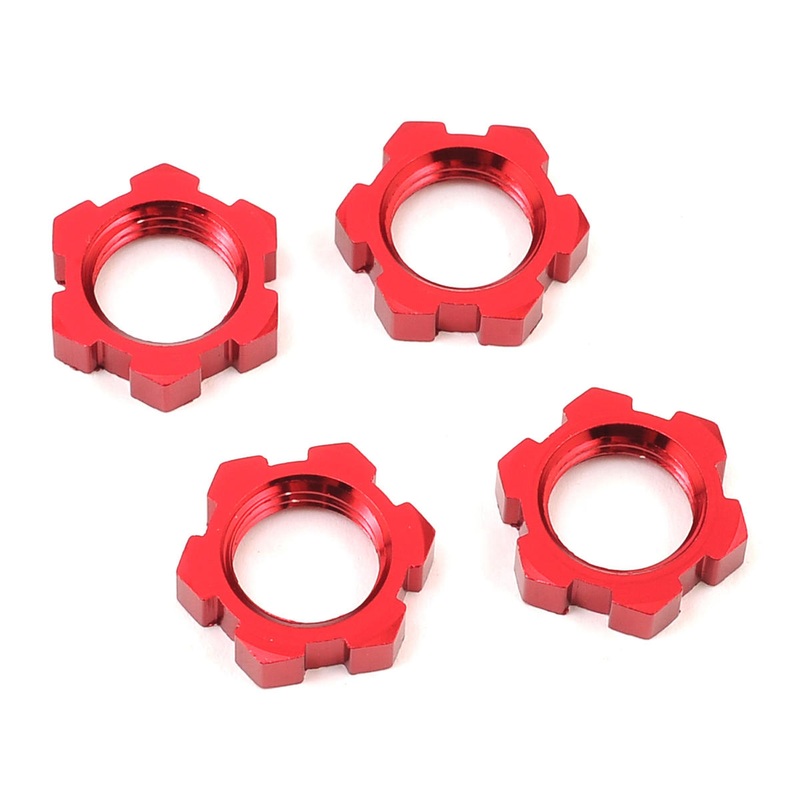 Traxxas Sledge/X-Maxx/E-Revo VXL 17mm Splined Wheel Nut (Red) (4)