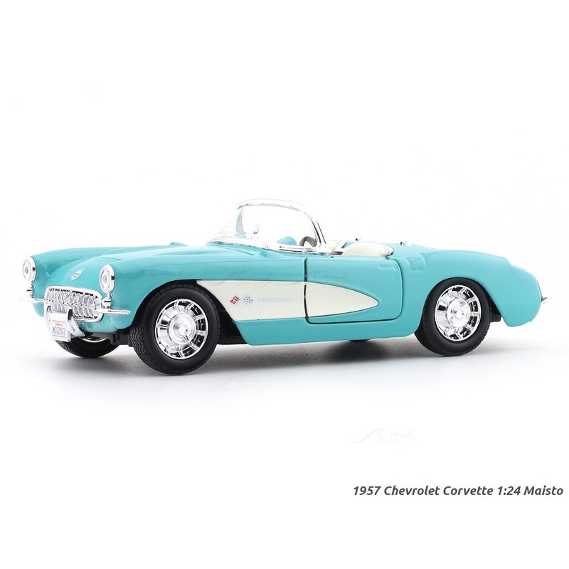 1957 Chevrolet Corvette green 1:24 Maisto licensed diecast Scale Model car collectible