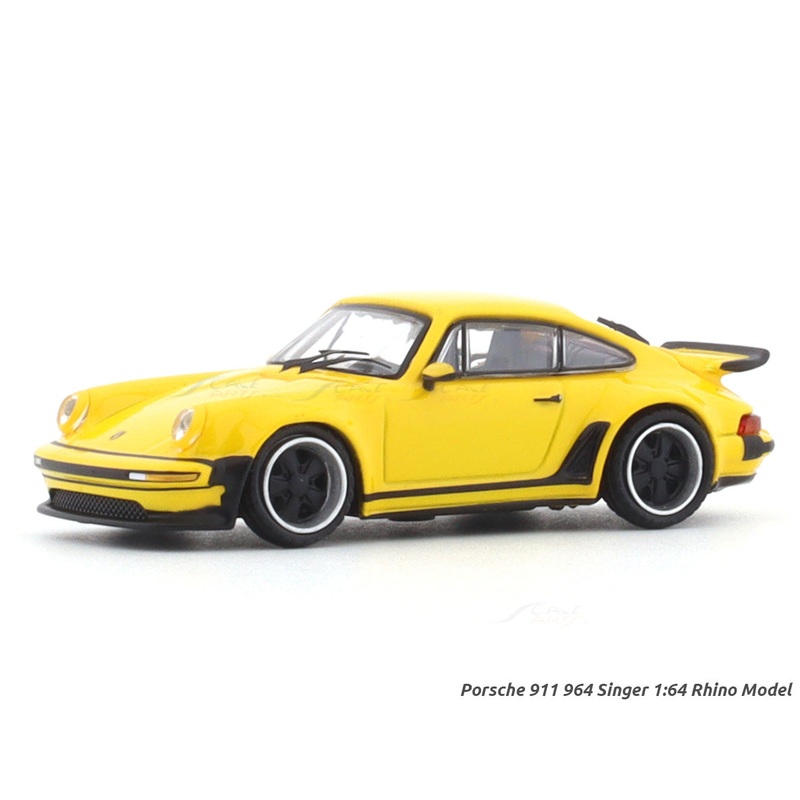 Porsche 911 964 Singer yellow 1:64 Rhino Model diecast scale model car