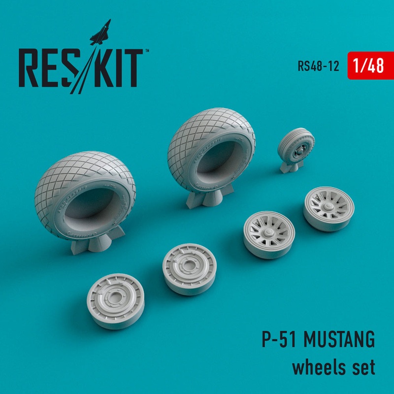 Res/Kit 480012 1/48  P-51 Mustang Wheel Set