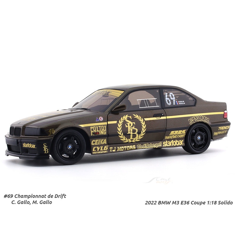 2022 BMW M3 E36 Coupe Starfobar 1:18 Solido diecast Scale Model collectible
