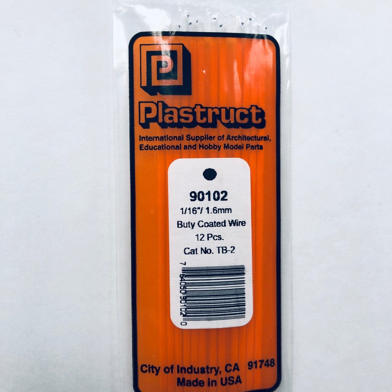 Plastruct 90102 Butyrate Coated Wire 1/16"x 15" (12)