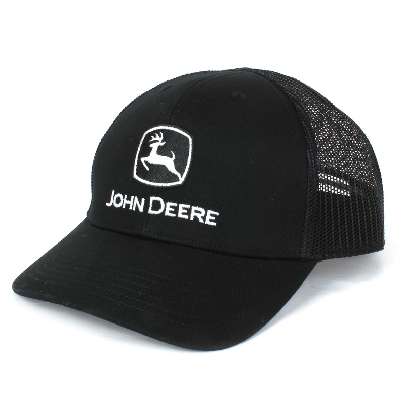 Youth John Deere Black Mesh Back Hat