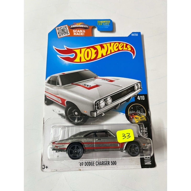 Imported Hot Wheels Mainline 69 Dodge Charger 500  Die-cast Car 1:64 Scale Collector Model