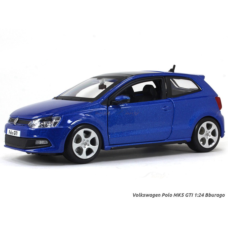 Volkswagen Polo MK5 GTI blue 1:24 Bburago diecast scale model car