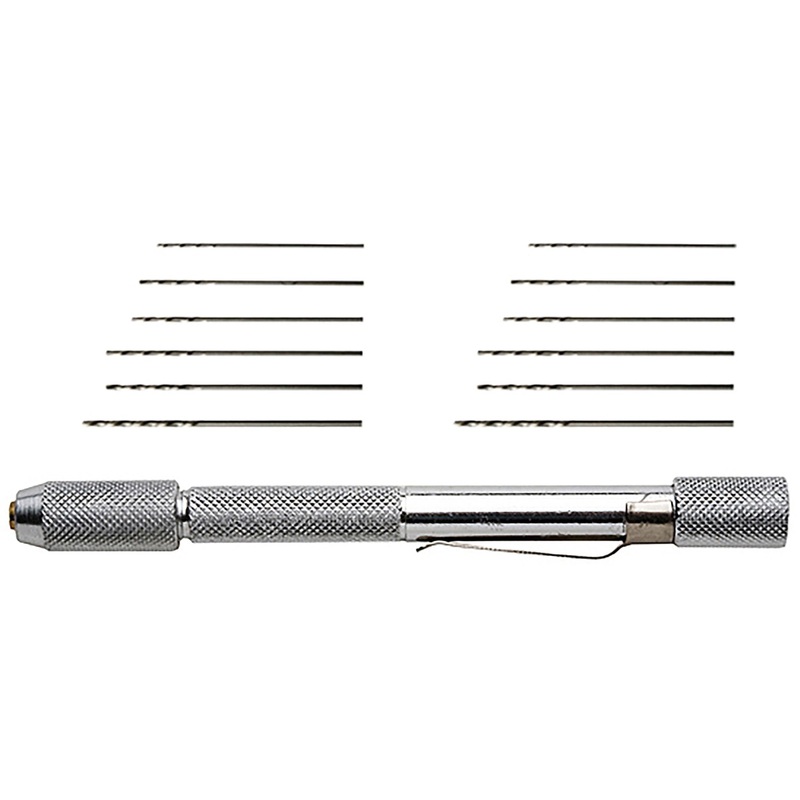 Excel 70003 Mini Pin Vise with 12 Assorted Drills