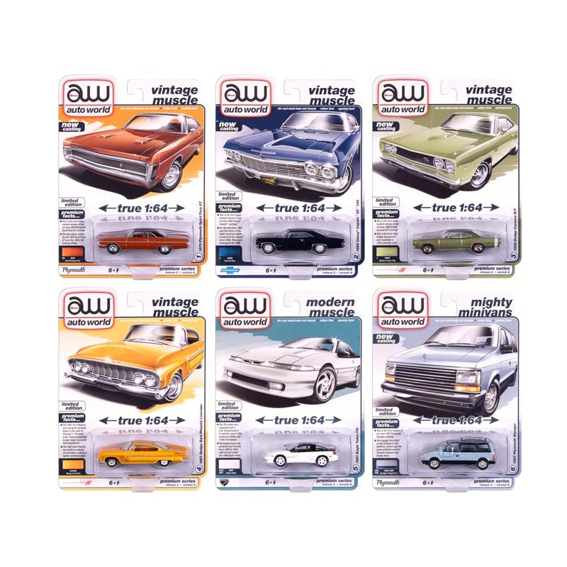 Premium 2025 Release 2 Set A Diecast 1:64 Scale Model - Auto World AW64512A