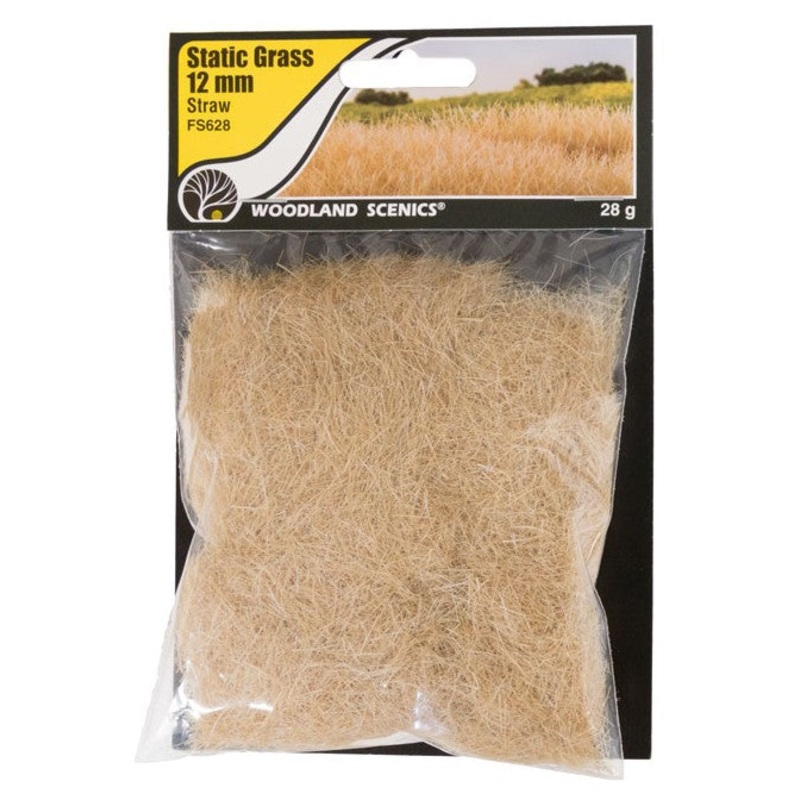 Woodland Scenics FS628 12mm Static Grass - Straw
