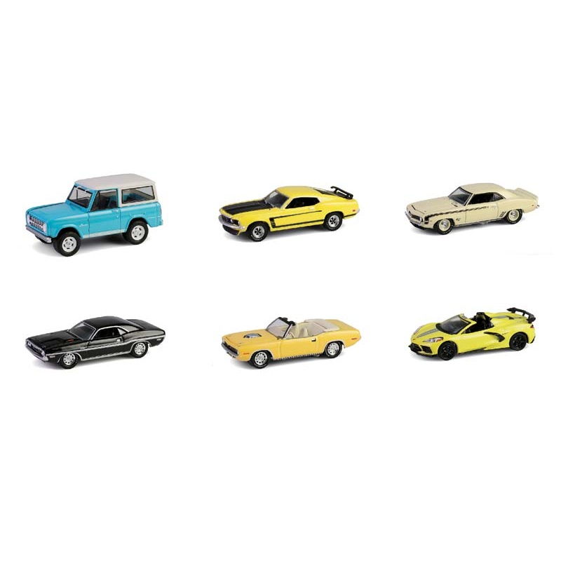 (Barrett-Jackson Series 15) SET OF 6 Diecast 1:64 Scale Models - Greenlight 37320