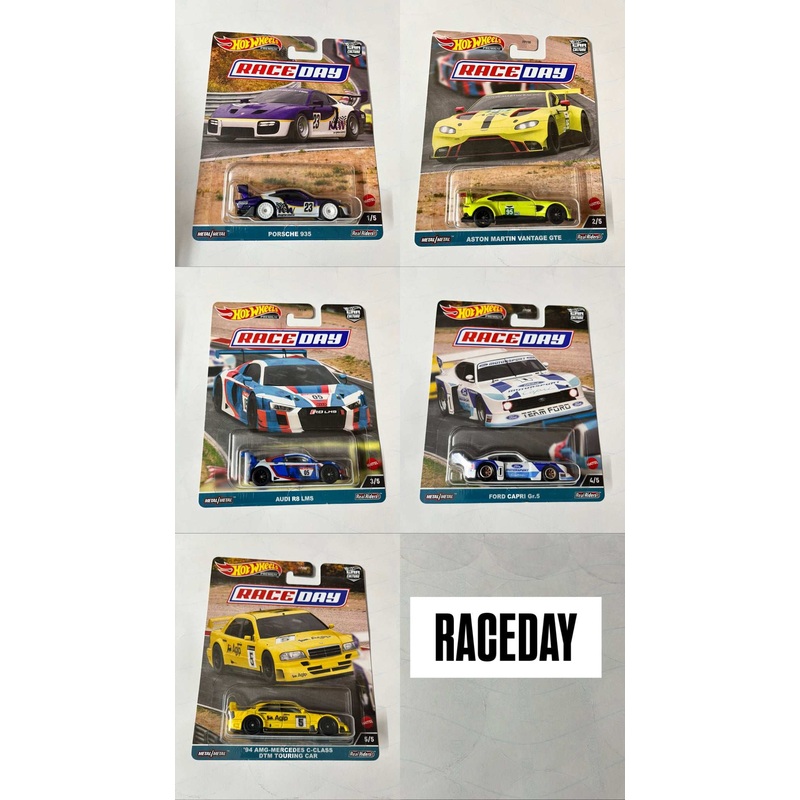 Imported Hot Wheels Car Culture Race Day Set of 5 Die-cast Car 1:64 Scale Collector Model