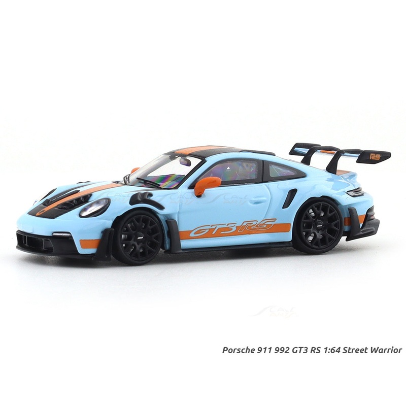 Porsche 911 992 GT3 RS Blue 1:64 Street Warrior diecast scale model miniature car collectible