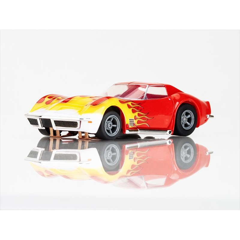 AFX Racing - Corvette 1970 Red/Yellow Wildfire HO Scale Slot Car