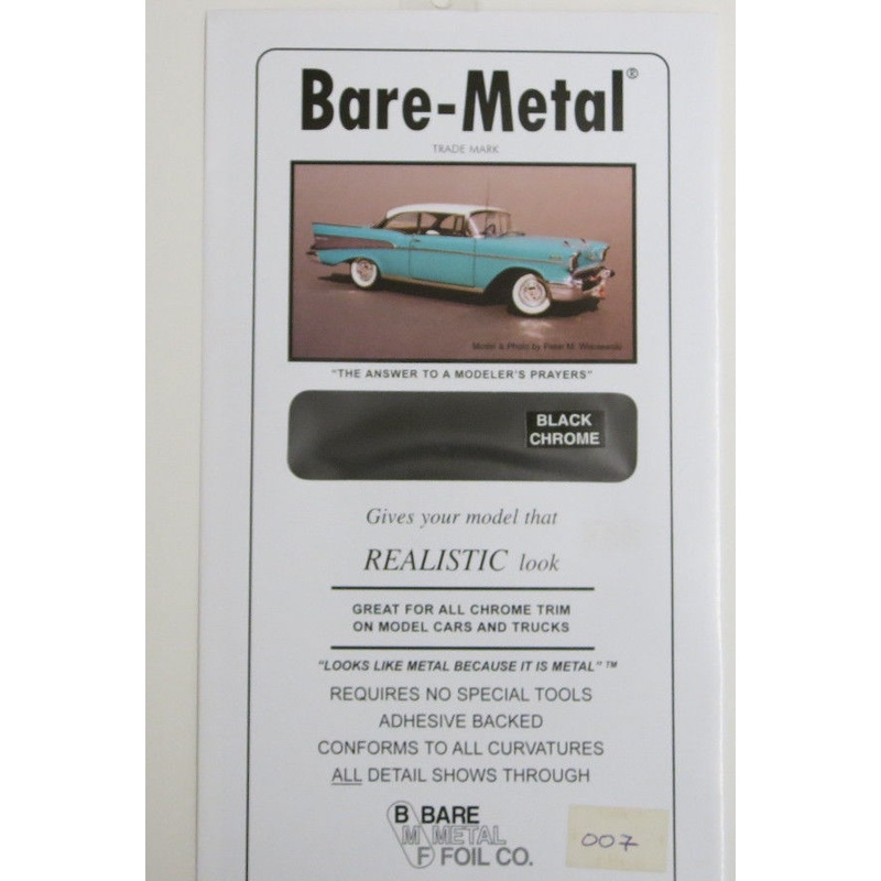 Bare Metal Foil BMF007 Black Chrome 11" x 6"