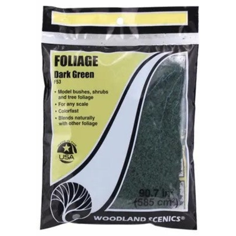 Woodland Scenics F53 Foliage - Dark Green